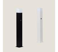 Baliza Exterior Superficie Pie 74cm con Detector de Movimiento Augusta Negra