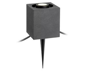 Baliza LED Cubo (Negro, Altura: 10,3 cm, Blanco cálido)