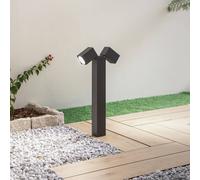 Baliza Lindby Othil, 2 luces, 50 cm, antracita, metal