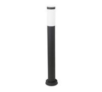 FORLIGHT Koral Baliza Exterior para Jardín Resistente al Agua IP55. Poste de Luz para Sendero y Camino. Lámpara Bolardo de Acero Inoxidable Gris Urbano 23W. Farolillo Moderno Zonas de Paso