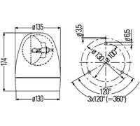 Luz de identificación omnidireccional HELLA 2RL 007 337-011