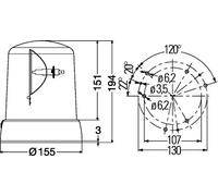 Baliza giratoria HELLA 2RL 008 061-111