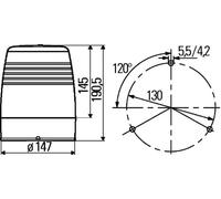 Baliza rotativa montaje exterior H1 2RL 008 965-011 HELLA
