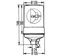 Baliza giratoria KL 600 HELLA 2RL 004 957-111