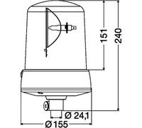 Baliza rotativa Tubuladura H1 2RL 008 063-111 HELLA