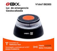 Baliza V16-EBOX Conectada DGT 3.0 Luz Emergencia Homologada Geolocalización Datos y SIM Incluidos Sin Coste hasta 2038