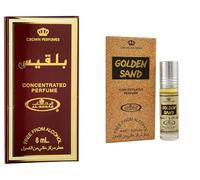 Balkis & Golden Sand Concentrated Perfume Oil Pack of 2 | Long-Lasting Alcohol-Free Attar for Men & Women | 6ml Each Roll-On