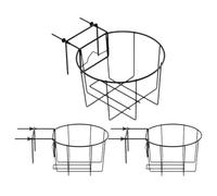 Balkon Pflanzentopfhalters, 3-teiliges verstellbares Pflanzenregals, Passends für 3 bis 5,5 Zoll Metallgeländers Blumenampeln, für Garten, Hof, Haus, Verandas, Terrasse, Innen- und Außenbereichs