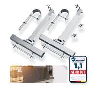 Balkonkraftwerk - Kit de montaje para barandilla de balcón, fijación de panel solar, estable, fácil instalación, para 1 módulo