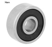 Ball Bearings 10pcs Set | Double Rubber Guarded Deep Groove Steel Bearings for High Speed/Radial Axial Loads | 3 4 5 6mm I.D, 10 13 16 19mm O.D | Pre - Lubricated, 15000 RPM (624-2RS)