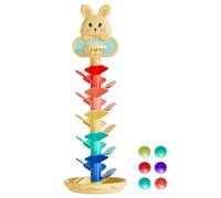 Ball Drop Games - Apilado de tiro de Conejo, Juguete de Torre de Bola deslizante | Promover el desarrollo del Juguete de Bola de Educación Temprana, Juguetes Preescolares de Tourbillon