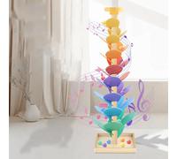 Ball Drop Toy - Educación Temprana De Madera, Cognición De Color | Integración De Aprendizaje STEM, Actividades De Juego Musical, Niño De 3-7 Años, Guardería Infantil Familiar