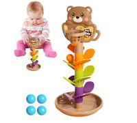 Ball Drop Toy, Toddler Activity Track, Basketball Ramp Playset, Hands-on Coordination Builder, Bright Colorful Design, 5-Tier Stack, Perfect for Learning Playtime, 12,99 pulgadas, Multicolor