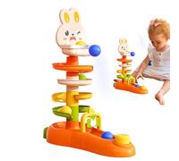 Ball Drop Toys, Basketball Tower Game, 13,78 x 7,28 x 4,72 pulgadas, Educational Rolling Activity, Developmental Play Set, Shape Stacking Toy for Babies, Boys and Girls, Multicolor