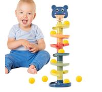 BALL FALL - de juguete, rampa de bola giratoria | Juego de actividades educativas, apilamiento y lanzamiento de bolas, juguetes interactivos para niños pequeños, desarrollo de motores