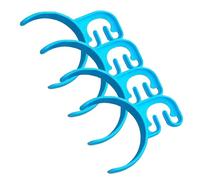 Ball Holder Fence - 4 Pieces Net Clip Ball Rack for Storage | Sturdy Resin with Easy Attach Design, Keeps Balls Organized for Backyard Gym Park School Clubs Leagues Lessons Tournaments Players