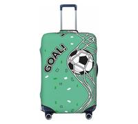 BALL INSIDE THE NET GOAL Fundas de equipaje de viaje, fundas elásticas para maleta, protector para equipaje de 18 a 32 pulgadas, Black, L