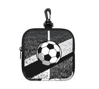 Ball Light Shadow - Bolsa pequeña impermeable con cremallera, bolsa de almacenamiento de neopreno para auriculares, funda con clip para llavero