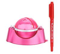 Ball Line Marker Template & Alignment Tool | Dual - Sided Drawing for Improved Putting/Driving/Chipping | Includes High - Grade Oily Pen | Enhanced - Visibility Training Aid (Roseate)