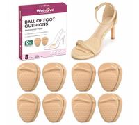 Ball of Foot Cushions for Women, 8 Pairs Metatarsal Pads | Metatarsal support, Forefoot pain relief, Foam material, Fits high heels & flats, Discreet invisible fit, All-day comfort