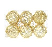 Ball Ornaments,Hollow Ball Glitter Ornament for Trees | Hangable Ornaments, Set of 6 Tree Hangable Decorations for Holiday Party
