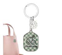 Ball Paddle Keychain - Zinc Alloy Racket Key Ring | Exquisite Sports Keychain for Women, Bag Decoration, Tennis, Pong, Paddle Lovers, Durable and Stylish Accessory Gift