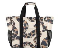 Ball Python - Bolsa de lona minimalista plegable con bolsillos para playa, Ball Python Minimalista, 1 size, Moda
