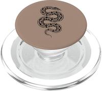 Ball Python Sketch Minimalista Serpiente - Marrón PopSockets PopGrip para MagSafe