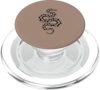 Ball Python Sketch Minimalista Serpiente - Marrón PopSockets PopGrip para MagSafe