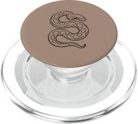 Ball Python Sketch Minimalista Serpiente - Marrón PopSockets PopGrip para MagSafe