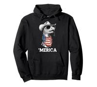 Ball Python Snake Bandera Americana Bandana Sombrero Cowboy Country Sudadera con Capucha