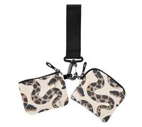 Ball Python - Tarjeteros minimalistas para mujer, monedero minimalista para tarjetas de crédito, monedero con cremallera para mujer, 2 unidades, Bola Python Minimalista, 1 size, Arte impreso