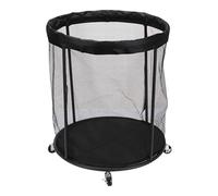 Ball Storage Bin, Portable Ball Organizer Box, Large Capacity Net Container, Durable Mesh Tote, Foldable Design, 1 Pack Black, For Garage, Deck, Outdoor Sports, Garden, Patio Use