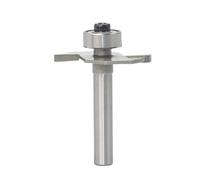 Ball T-Shaped Milling Cutter Alloy Blade with Bearing Edge Trimming Woodworking Slotting Tool 1Pcs(6.35x15.9mm)