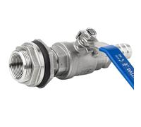 ball Valve 1 Uds. Válvula de bola recta acero inoxidable 304 1/2 "8 10 12 14 16 18 20 25 mm espiga for manguera Salida tanque agua válvula grifo interruptor(STRAIGHT-25MM BARB)