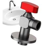 Ball Valve for Hose, Pipe Control Connector & Large Flow Triangular Design, Brass Ball Core Feature, Shut Off Valve for Heater Garden Hose Plumbing Riego Home Accessories