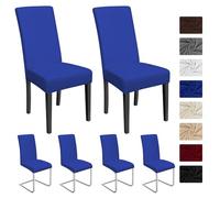 BalladHome Fundas para sillas Pack de 6 Fundas sillas Comedor Fundas elásticas, Cubiertas para sillas,bielástico Extraíble Funda, Muy fácil de Limpiar, Duradera (Paquete de 6, Azul Real)