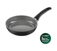 BALLARINI Bari - Sartén de 20 cm de aluminio con revestimiento cerámico resistente a los arañazos, apta para todo tipo de fuegos, apta para inducción, color negro y gris