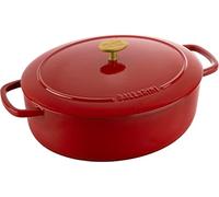 BALLARINI Bellamonte - Cacerola ovalada de hierro fundido esmaltado (29 cm, 4,5 L), color rojo