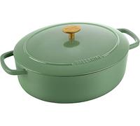 BALLARINI Bellamonte - Cacerola ovalada (hierro fundido esmaltado, 29 cm, 4,5 L), color verde