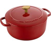 BALLARINI Bellamonte Cocotte, rustidera, olla de cocción hierro colado esmaltado, redonda, 20 cm, 2,5 l, rojo