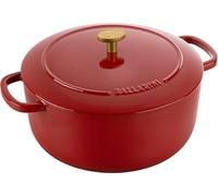 BALLARINI Bellamonte Cocotte, rustidera, olla de cocción hierro colado esmaltado, redonda, 24 cm, 4 l, rojo