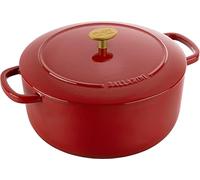 BALLARINI Bellamonte Cocotte, rustidera, olla de cocción hierro colado esmaltado, redonda, 26 cm, 5,5 l, rojo