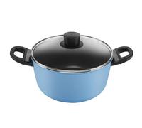 Ballarini Cacerola con tapa, 24 cm, azul, aluminio, redonda