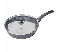 BALLARINI Sartén con tapa, Revestimiento antiadherente, Apta para inducción, Con control de temperatura, 28 cm, Aluminio, Bari Granitium