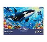 Ballena 1000 Piezas Rompecabezas para AdultosAnimales Marinos Divertido, Desafiante y Estimulante Rompecabezas para Adultos Descubre El Rompecabezas Juego Educativo Actividad 38x26c
