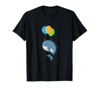 Ballena Azul cuelga de Globo Camiseta