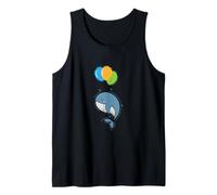 Ballena Azul cuelga de Globo Camiseta sin Mangas