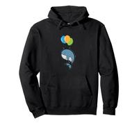 Ballena Azul cuelga de Globo Sudadera con Capucha