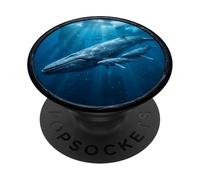 Ballena Azul observador de Ballenas buceador Ballena Familia en el océano PopSockets PopGrip Adhesivo